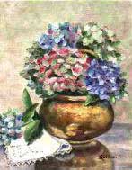 Hydrangeas in an Old Brass Bowl, item 16