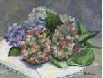 Hydrangeas on an Antique Napkin, Item 8