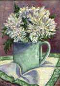 Mums in a Jadite Pitcher,  item 17